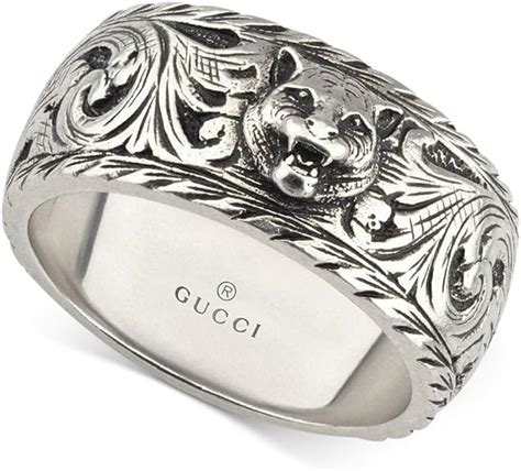 gucci gatto sterling silver ring